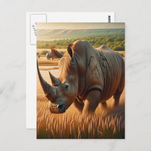 サイ威厳のあるノ・ローミングザメドウズ ポストカード (正面/裏面)