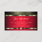 サイ威厳のあるン石で赤くフェイクなる効果 名刺 (裏面)