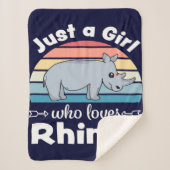 サイ毛布の投げ動物 |かわいいギフトアイディア シェルパブランケット (正面)