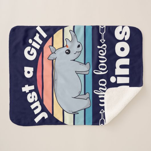 サイ毛布の投げ動物 |かわいいギフトアイディア シェルパブランケット (正面(横))