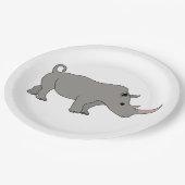 サイ・アフリカ動物 ペーパープレート (アングル)