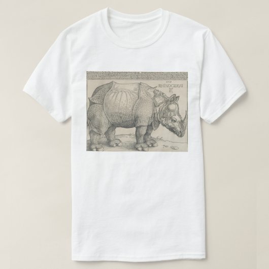 サイ、アルブレヒトDurer著木版画 Tシャツ (デザイン正面)