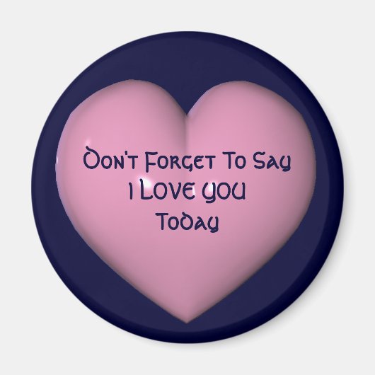 『サイ・イ・ラブ・ユー・ピンク・ハート・マグネット』 マグネット (正面)