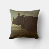 サイ（サイ）（野生動物）(J.B. Oudry) クッション (裏面)