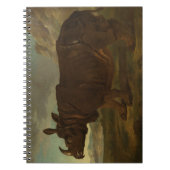 サイ（サイ）（野生動物）(J.B. Oudry) ノートブック (正面)