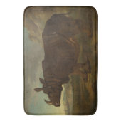 サイ（サイ）（野生動物）(J.B. Oudry) バスマット (正面縦)