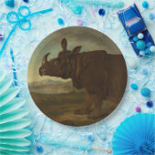 サイ（サイ）（野生動物）(J.B. Oudry) ペーパープレート (パーティー)