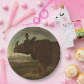 サイ（サイ）（野生動物）(J.B. Oudry) ペーパープレート (パーティー)