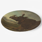 サイ（サイ）（野生動物）(J.B. Oudry) ペーパープレート (アングル)