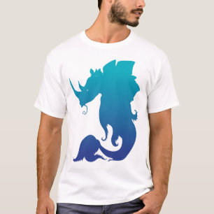 サイStego魚はティーにのせます(水) Tシャツ