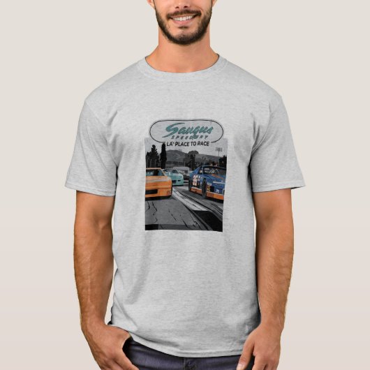 サウガススピードウェイ ヴィンテージ レースカー Tシャツ (正面)