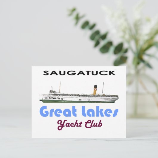 サウガタックダグラスミシガンヨットクラブレイク素晴らしス ポストカード (スタンド正面)