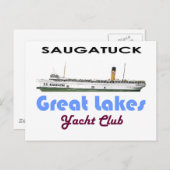 サウガタックダグラスミシガンヨットクラブレイク素晴らしス ポストカード (正面/裏面)