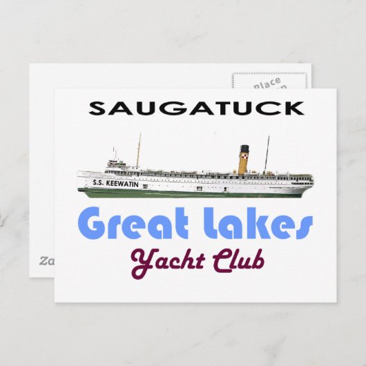 サウガタックダグラスミシガンヨットクラブレイク素晴らしス ポストカード (正面/裏面)