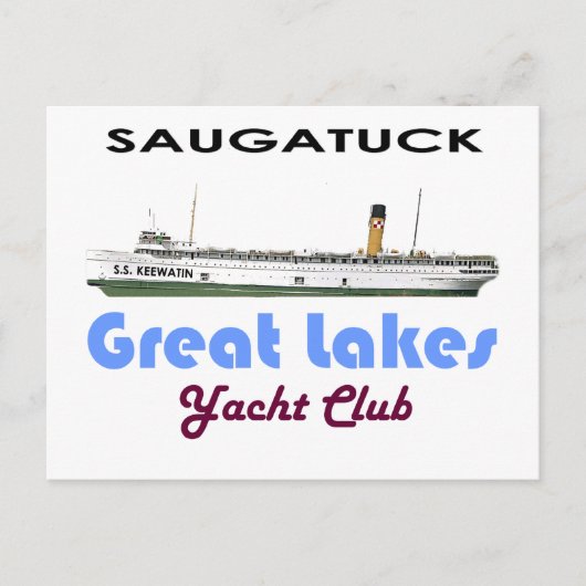 サウガタックダグラスミシガンヨットクラブレイク素晴らしス ポストカード (正面)