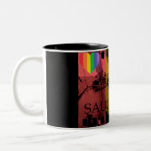 サウガタックミシガンセイリングマグレインボーヴィンテージ ツートーンマグカップ (左)