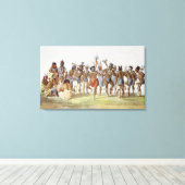 サウクとキツネの戦争ダンス キャンバスプリント (インサイチュ (ウッドフロア))