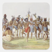 サウクとキツネの戦争ダンス スクエアシール (正面)