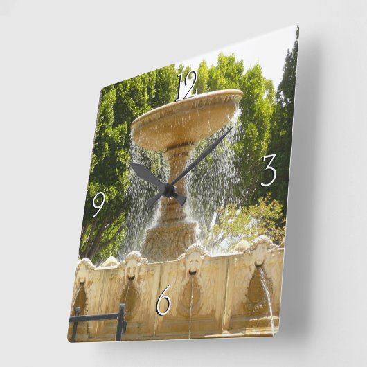 サウサリート噴水カリフォルニア旅行写真 スクエア壁時計 (傾斜)