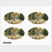 サウサリート噴水カリフォルニア旅行写真 楕円形シール (シート)