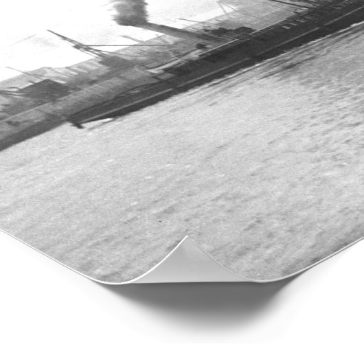 サウサンプトンの波止場でタイタニック ポスター (角)