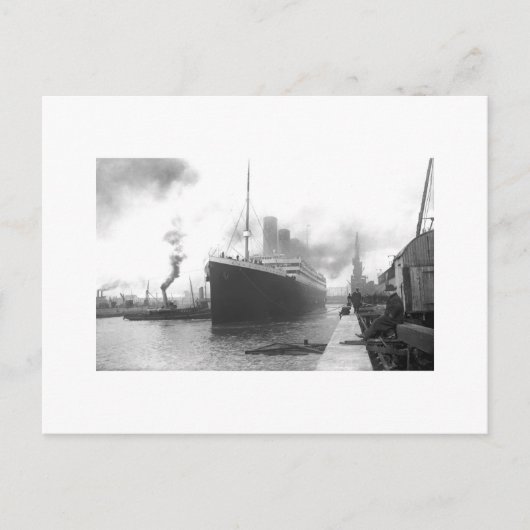 サウサンプトンの波止場でタイタニック ポストカード (正面)
