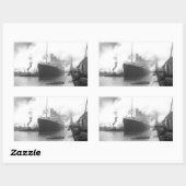 サウサンプトンの波止場でタイタニック 長方形シール (シート)