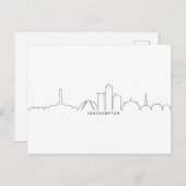 サウサンプトンイングランドシティスカイラインシルエット ポストカード (正面/裏面)