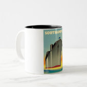 サウサンプトンクルーズライナー旅行ポスター ツートーンマグカップ (正面左)