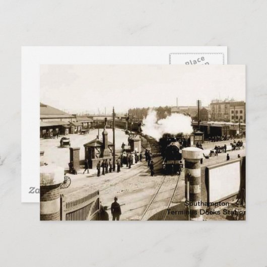 サウサンプトン – テルミナス(波止場)駅 ポストカード (正面/裏面)