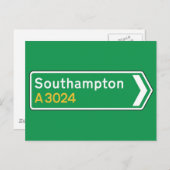 サウサンプトン,英国ロードサイン ポストカード (正面/裏面)