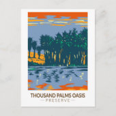 サウザンドパームズオアシスプリザーブカリフォルニアヴィンテージ ポストカード (正面)