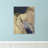 サウジアラビアからの黄褐色の塵の雲 キャンバスプリント (インサイチュ (ウッドフロア))