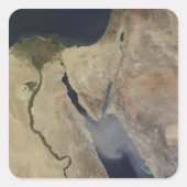 サウジアラビアからの黄褐色の塵の雲 スクエアシール (正面)