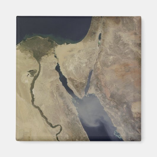 サウジアラビアからの黄褐色の塵の雲 マグネット (正面)