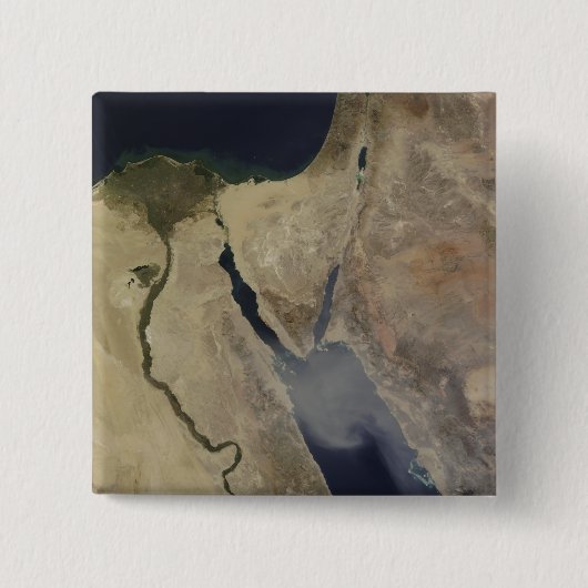 サウジアラビアからの黄褐色の塵の雲 缶バッジ (正面)