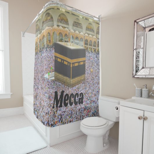 サウジアラビアのメッカでイスラム教で最も神聖な都市、カーバ シャワーカーテン (インサイチュ)