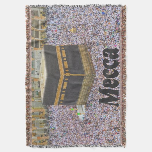 サウジアラビアのメッカでイスラム教で最も神聖な都市、カーバ スローブランケット (正面縦)