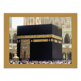 サウジアラビアのメッカ、カアバのハッジ巡礼者 フォトプリント           