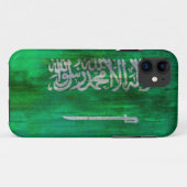 サウジアラビアの動揺してなサウジアラビアの旗 Case-Mate iPhoneケース (裏面(横))