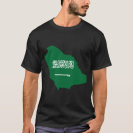 サウジアラビアの地図と国旗خارطة وعلم السعودية Tシャツ