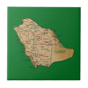 サウジアラビアの地図のタイル タイル