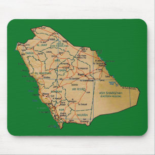 サウジアラビアの地図マウスパッド マウスパッド