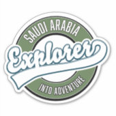 サウジアラビアの探検家が冒険のロゴ シール (正面)