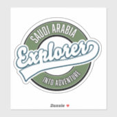 サウジアラビアの探検家が冒険のロゴ シール (シート)
