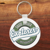 サウジアラビアの探検家をアドベンチャーロゴに キーホルダー (正面)