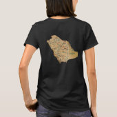 サウジアラビアの旗と地図のdk Tシャツ (裏面)