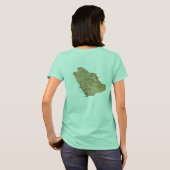 サウジアラビアの旗と地図のTシャツ Tシャツ (裏面フル)