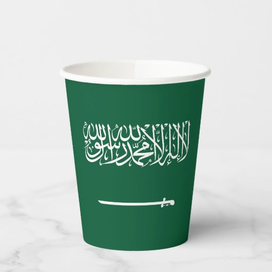 サウジアラビアの旗 紙コップ (左)