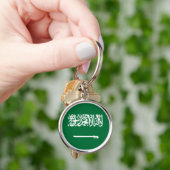 サウジアラビアの旗Keychain キーホルダー (手)